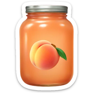 Peach jam in an aesthetic jar plain sticker