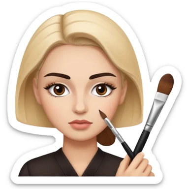 eyebrow artist sticker