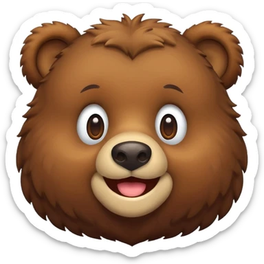 Cute bear emoji sticker
