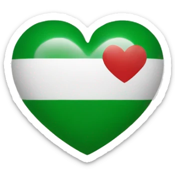 heart as italy flag simple sticker