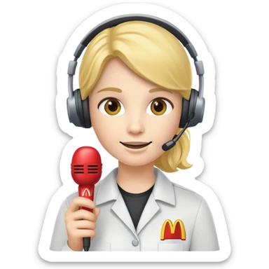 linkedin influencer working as a mcdonalds worker sticker
