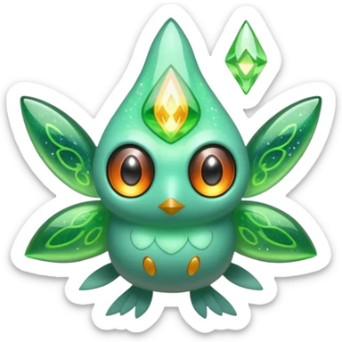 elemental ghostly flammable oily electrical ghastly sparkly Rotom-Budew-Rowlet-Celebi-Pokémon-Fakémon-hybrid-creature sticker