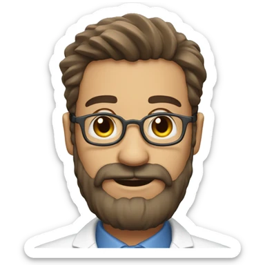 Docteur peau marron, barbu  sticker