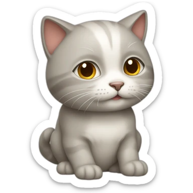 Un petit chat qui rougit sticker