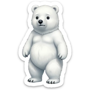 White Bear whole body   sticker