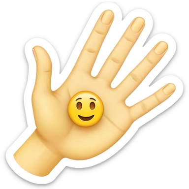 Make the emoji facing the palm with its ring finger down sticker
