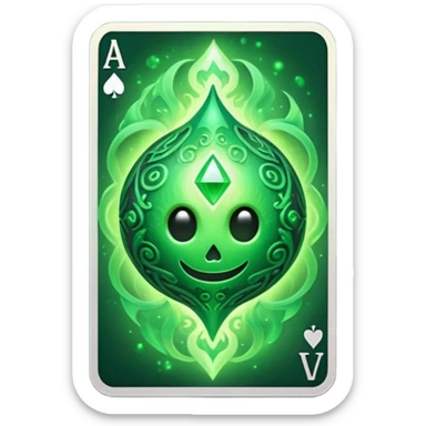 life elemental orb in playing card sticker