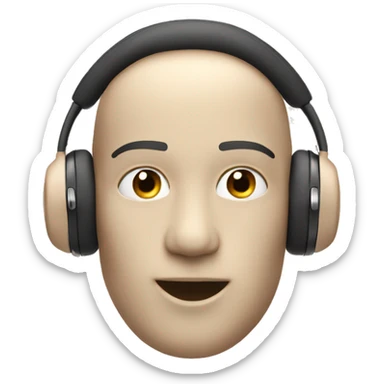 Beige coloured AirPod max headphones no human  sticker