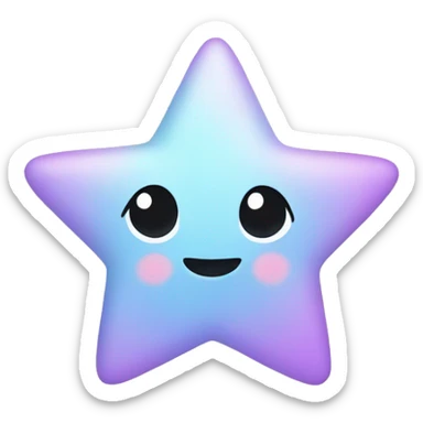 Pastel cute star sticker