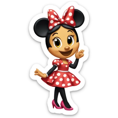 Minnie Mouse wity letter A sticker