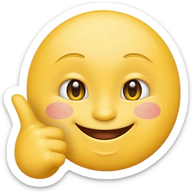 A normal emoji flipping me off sticker