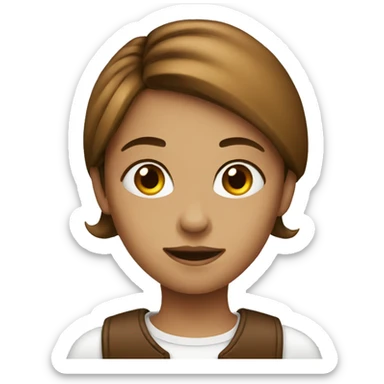 Girl with brown cigarette sticker