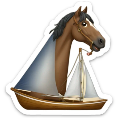 Horse and sailboat sticker