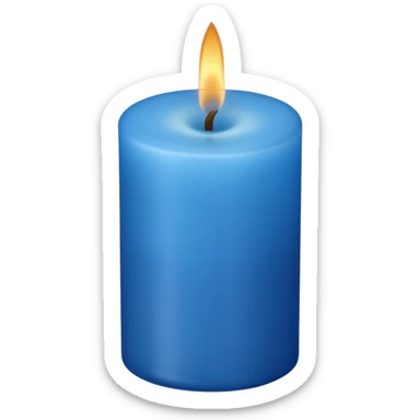 Decorative Wax Candle blue  sticker