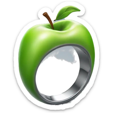 Apple logo ring  sticker