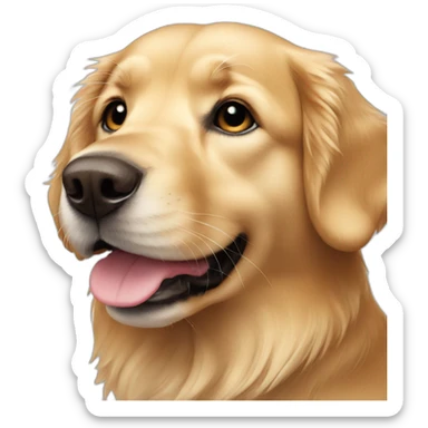young golden retriever sticker