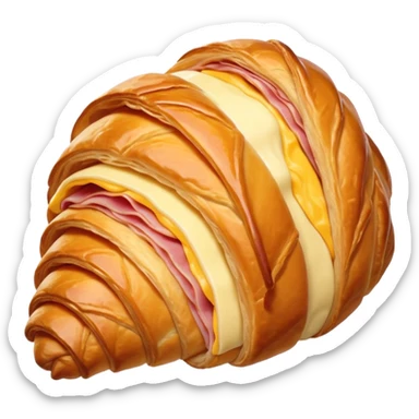 ham and cheese croissant sticker