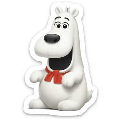 moomintroll painting sticker