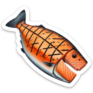 Blackened Ora king salmon  sticker