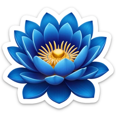blue lotus flower sticker