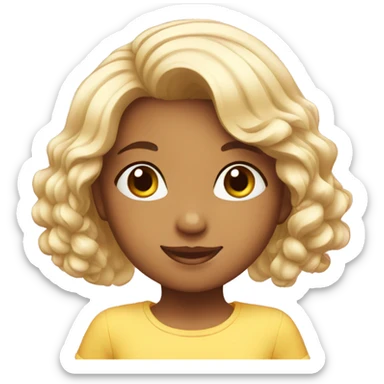 young little girl birthday sticker