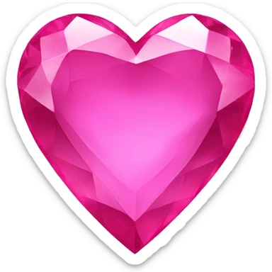 PINK JEWEL HEART sticker