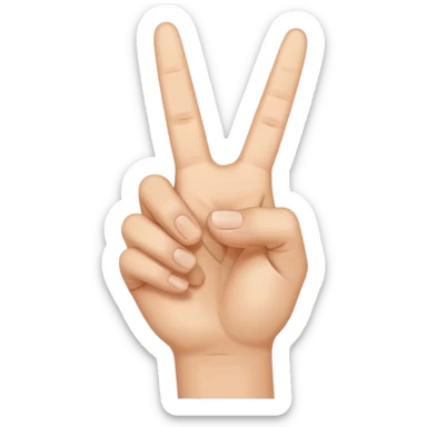peace sign hand sticker