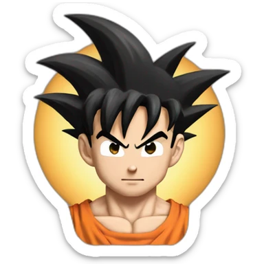 goku saying hit the follow button sticker