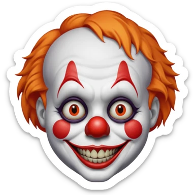 The clown from the movie IT With a little orange hair with the scary lip sticker