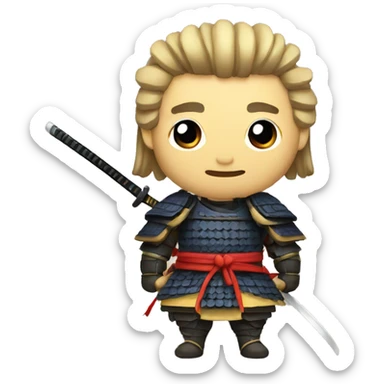 Raposa samurai sticker