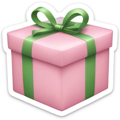 Light pink present sticker