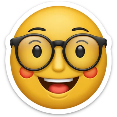 Emoji amarillo con gafas negras tal cual como este como este 😎 sticker