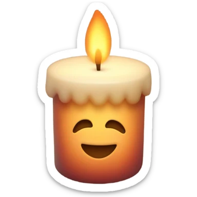 A cozy candle casting a soft glow. sticker