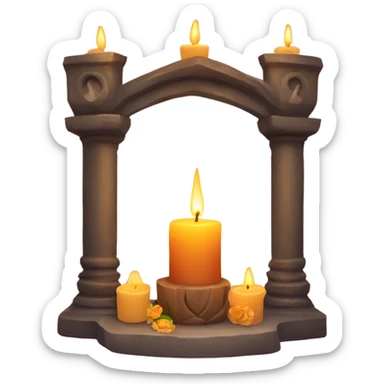 Pretty candle altar   sticker