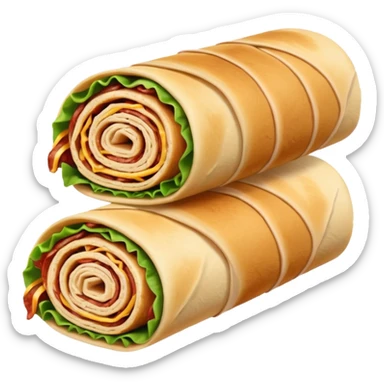 chicken and bacon wrap rolls sticker