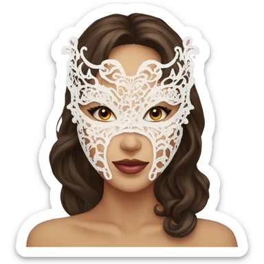 Lace mask sticker