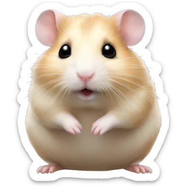realistic hamster full body sticker