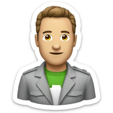 Un homme avec une tête de creeper sticker