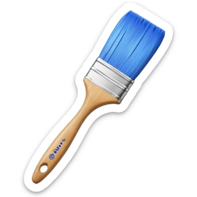 art blue paint brush  sticker