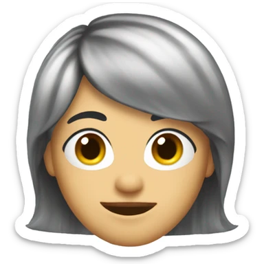 Rara con peluca sticker