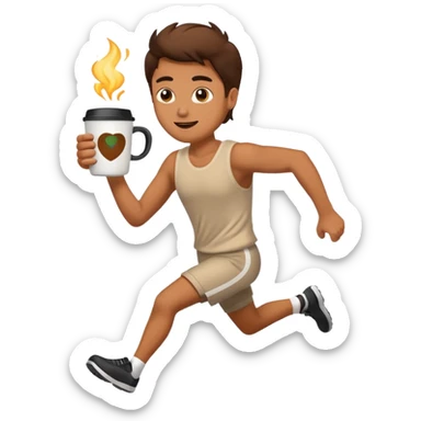 Morning Coffee Runner sticker