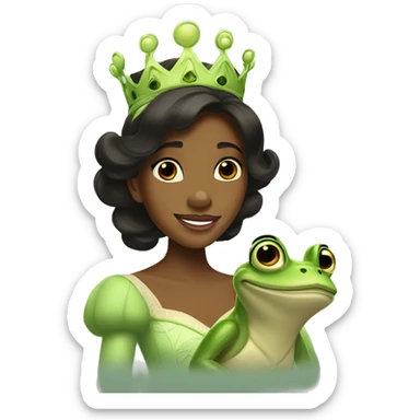 Princess and the frog sticker