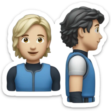 Un iPhone 14 Pro Max bleu realiste sticker