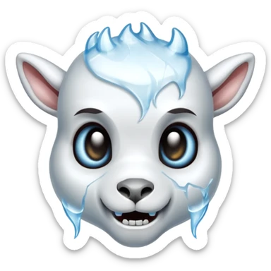 The ice skull The ice skull of a baby goat sticker