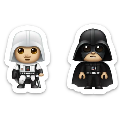 Luke Skywalker vs Vador sticker