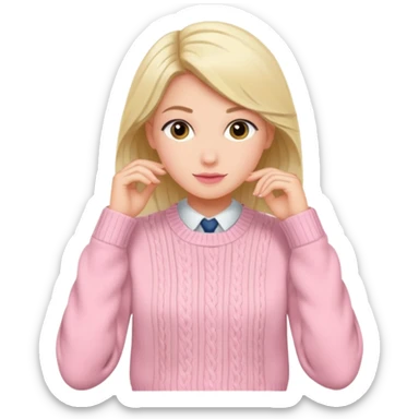 Preppy coquett cozy pink sticker