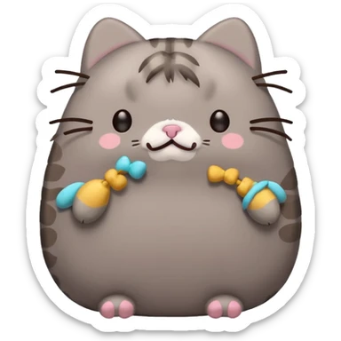 sad pusheen red heard it should be sad sticker