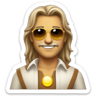 braco weimanerer smialing with sun glasess sticker