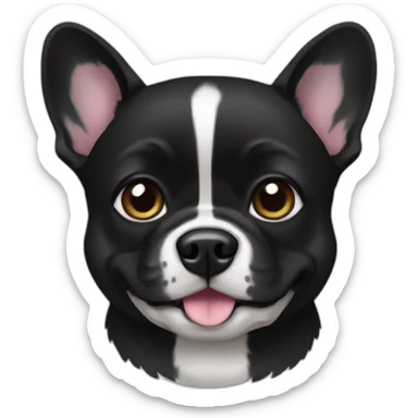 Pomsky-french bulldog- dog- black sticker