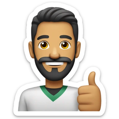 mex man beard doing thumb up sticker